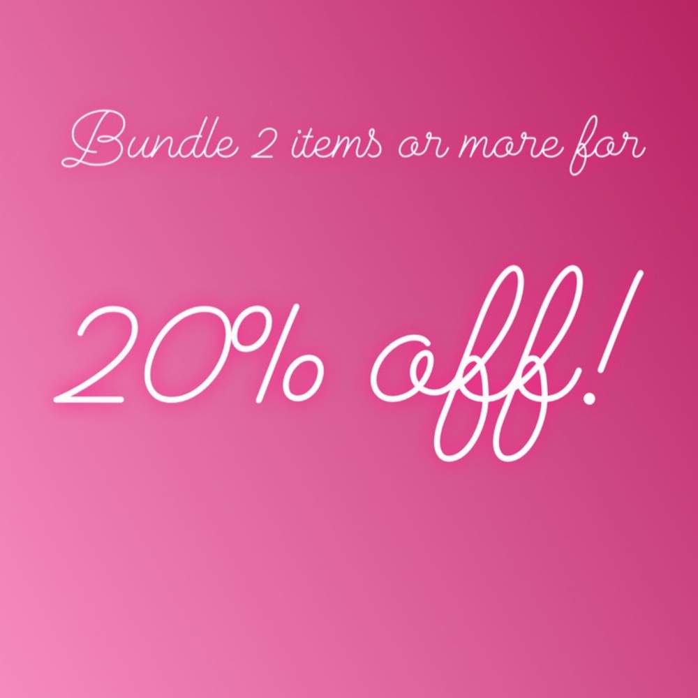 Bundle 2 or more items for a discount! 🤑💁🏼‍♀️🎉
